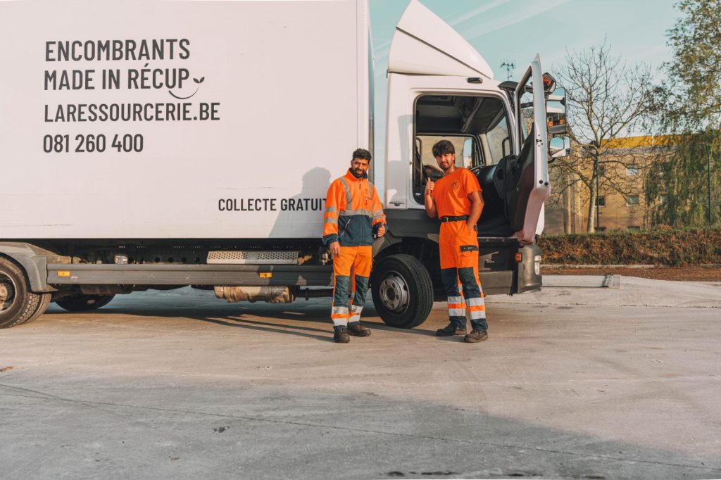 Camion de collecte de La Ressourcerie Namuroise